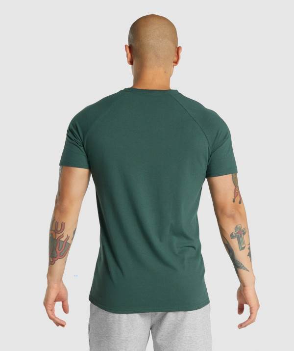 Panske Tricka Gymshark Critical 2.0 Tmavo Zelene | CF0893254